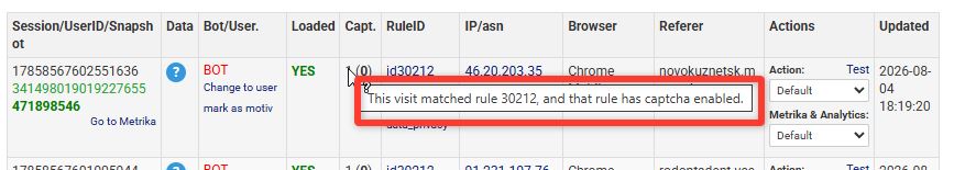 Explanation why CAPTCHA was shown to this visitor