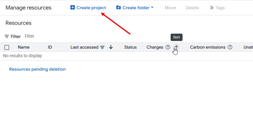 создаем проект в google search console