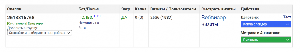 Проставляем капчу в слепке